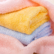 竹纤维洗脸毛巾男女宝宝，超柔口水巾幼儿园，正方形小手帕婴儿小方巾