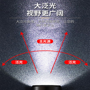 自行车灯前灯大泛光t6高亮usb充电骑行照明灯，山地自行车灯强光车