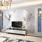 6d电视背景墙壁纸3d立体墙纸，现代简约客厅卧室，壁画8d影视墙布装饰