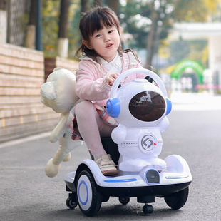 太空人儿童电动旋转车宝宝遥控瓦力，车小孩充电平衡车婴幼六一礼物