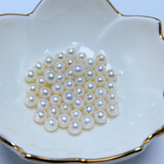 天然淡水珍珠圆形2-3-4-5-6裸珠无孔颗粒散珠首饰，镶嵌diy手工饰品