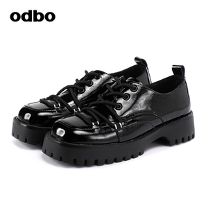 odbo欧迪比，欧同款设计师品牌厚底高跟皮鞋休闲鞋