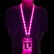 USB充电亚克力LED发光挂牌演唱会工作展会牌工牌胸牌挂绳吊牌荧光