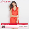 爱慕睡衣女夏季薄款红色结婚性感无袖家居服睡裙AM444191