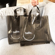 服装店手提袋包装购物袋定制logo塑料透明袋童装衣服女装袋子