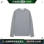 香港直邮Maison Kitsune 狐狸头贴片常规长袖 T 恤 FU00163KJ0010
