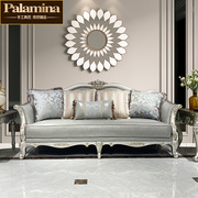 美式轻奢真皮沙发欧式头层牛皮小户型客厅组合实木家具简法式高端