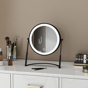 台式双面镜子三倍5倍10倍放大化妆镜桌面，led带灯去黑头美容梳妆镜