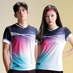 2024春夏韩国yonex尤尼克斯羽毛球服男女，款速干吸汗短袖套装
