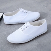 白色球鞋帆布鞋小白鞋，体操鞋网球鞋，男武术训练运动会鞋子