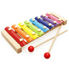 木制儿童益智玩具八音阶敲琴 敲打木琴幼教音乐乐器0-1-3岁男女孩