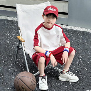男童夏季运动套装2024痞帅儿童夏装篮球服两件套中大童洋气潮