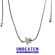 UNBEATEN黑绳星星项链女小众高级感颈链锁骨链卫衣配饰2024年