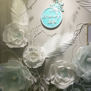 唯彩展示墙壁花手工纸韩式大型纸艺花橱窗布置婚礼纸花装饰花卉