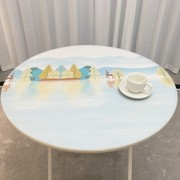 圆形餐桌垫pvc塑料胶桌面，家用软玻璃，圆桌布防水防油防烫免洗台布