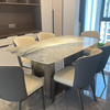 轻奢微晶石餐桌椅组合简约家用小户型，岩板长方形大理石，超晶石餐桌