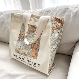 威廉莫里斯艺术画帆布包，单肩包大托特包男女学生书包大容量购物袋