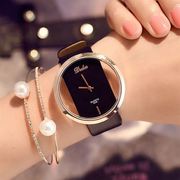 皮带手表女学生手表透明镂空手表简约小清新气质复古复古小巧百搭