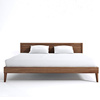 北美黑胡桃木双人床1.51.8m 现代简约风格实木床结婚床主卧室家具