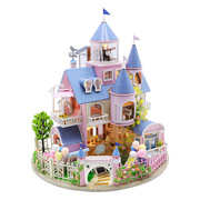 DIY小屋手工拼装木制小屋3D立体模型梦幻城堡成人解压玩具外贸