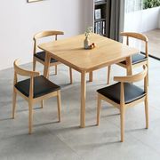 现代简约全实木桌餐桌椅阳台茶桌，小户型家用双人，餐桌棋牌桌休闲桌