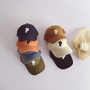 韩国风(韩国风)儿童简约棒球，帽子个性男女童，洋气字母嘻哈帽潮流宝宝鸭舌帽