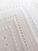 牛货法国原单白色全棉纯棉刺绣蕾丝花边被套枕套床单四件套