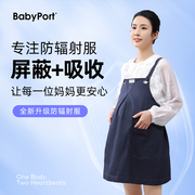 babyport防辐射服孕妇装连衣裙春夏孕妇背带裙怀孕上班防射服