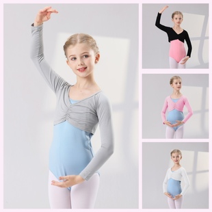 女童外搭披肩芭蕾舞练功服上衣，空调罩衫护肩幼，儿童舞蹈跳舞薄坎肩