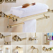 欧式毛巾架套装卫生间挂件金色，浴巾架浴室，五金件洗手间卫浴置物架