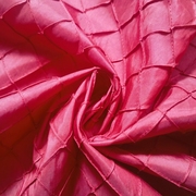 大红色菱形立体刺绣化纤布料 春秋冬季风衣连衣裙西装外套棉袄面