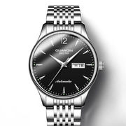 手表钢带表士全自动双日历机械表品牌，瑞士镂空男商务