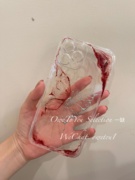 一缺原创手工定制血蝴蝶滴胶透明全包软硅胶塑料苹果华为手机壳