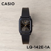 卡西欧手表女casio LQ-142E-1A小黑表时尚学生考试简约小方块女表