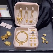 黄金存放盒放小型珠宝耳环便携首饰收纳盒高档精致2023饰品盒