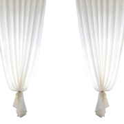 卧室古典新中式窗帘白色纱帘窗纱2020年安装大气宿舍透气垂感
