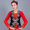 新疆民族舞马甲女士舞蹈演出服装，坎肩广场舞夏修身高档金丝绒马夹