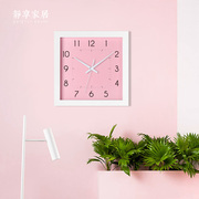 欧式实木挂钟家用客厅钟表创意，艺术挂表现代简约时钟超静音石英钟