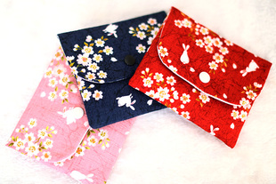 日本和风卫生巾收纳包姨妈(包姨妈，)巾护垫纸巾，收纳袋神器小巧便携月事包