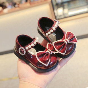 春秋季女宝宝鞋子1一2周岁小童公主婴儿小皮鞋防滑软底学步鞋