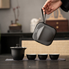 陶瓷茶具套装茶壶茶杯，黑陶家用便携日式简约快客杯户外旅行茶具