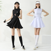 春秋高尔夫女装裙子女士连衣裙网球韩版修身上衣裙子套装GOLF服装