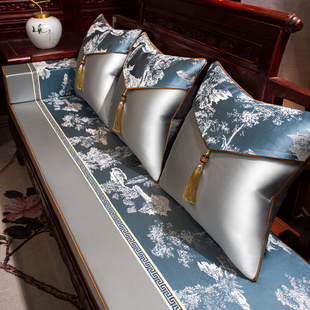 红木沙发坐垫中式家具座垫罗汉床垫子五件套新中式实木沙发垫定制