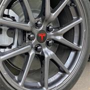适用于特斯拉Model3 X S Y轮毂盖中心车轮胎标汽车标志改装螺丝帽