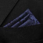 男士西装口袋小方巾结婚口袋巾，西服手帕手绢黑色蓝色花纹配饰胸巾