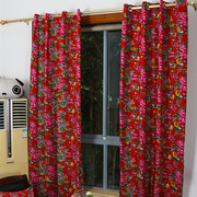 成品定制现代简约中国风田园窗帘，清新民族中式客厅卧室布料