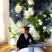 DIY数字油画大幅花卉定制大尺寸填色客厅美式巨幅填色手绘装饰画
