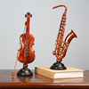 欧式复古乐器小提琴装饰摆件创意家居饰品办公室书架酒柜桌面摆设
