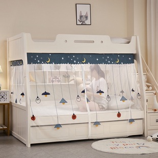 子母床专用蚊帐上下铺梯形1.5米家用高低双层儿童床上下床1.2米