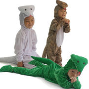 青蛙青白蛇蟒蛇演出服装cosplay卡通亲子儿童学生表演动物连体衣